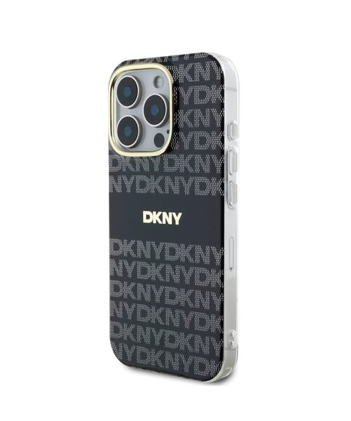 DKNY PC/TPU Repeat Pattern Tonal Stripe Magsafe Zadní Kryt pro iPhone 16 Pro Black