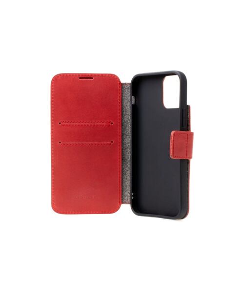 Kožené pouzdro typu kniha FIXED ProFit pro Apple iPhone 16 Pro Max, červené