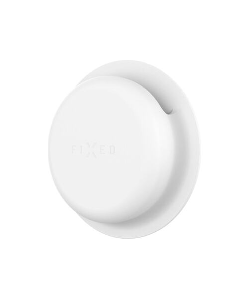Silikonové nalepovací pouzdro FIXED Silky Sticker pro Apple AirTag, double pack, bílé