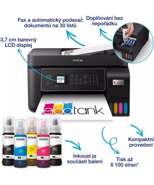 EPSON EcoTank L5310 - A4/33ppm/4ink/ADF/Wi-Fi//LAN/CISS/