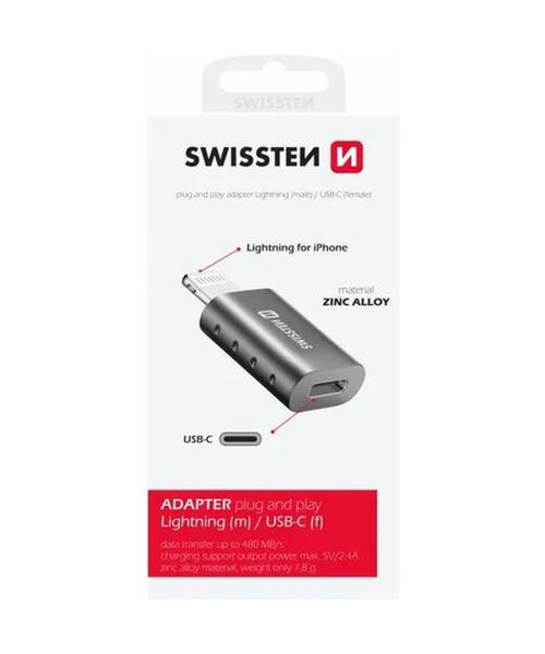 SWISSTEN ADAPTER LIGHTNING(M)/USB-C(F)