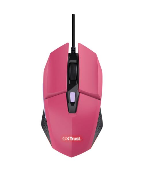 TRUST GXT 109 FELOX/Herní/Optická/Pro praváky/6 400 DPI/Drátová USB/Růžová