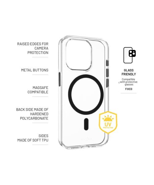 Zadní kryt FIXED MagPurity s podporou Magsafe pro Apple iPhone 16 Pro Max, čirý