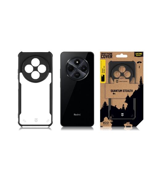 Tactical Quantum Stealth Kryt pro Xiaomi Redmi 14C 4G/A4 5G/Poco C75 Clear/Black