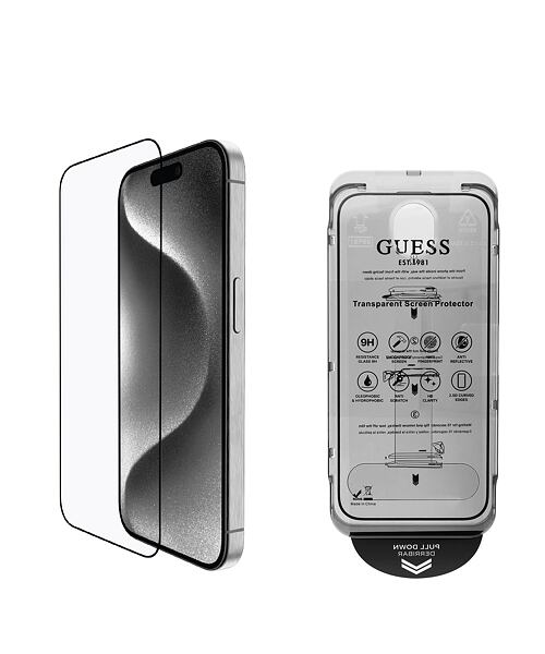Guess Tvrzené Sklo 2.5D pro iPhone 16 Pro Max Black