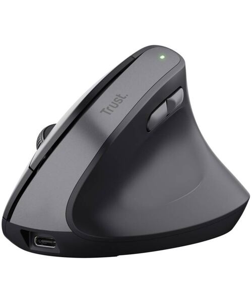 Trust Bayo II/Vertikální/Optická/Pro praváky/2 400 DPI/Bezdrátová USB/Černá