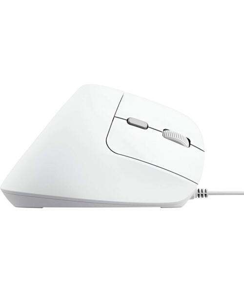 Trust Bayo II/Vertikální/Optická/Pro praváky/2 400 DPI/Drátová USB/Bílá