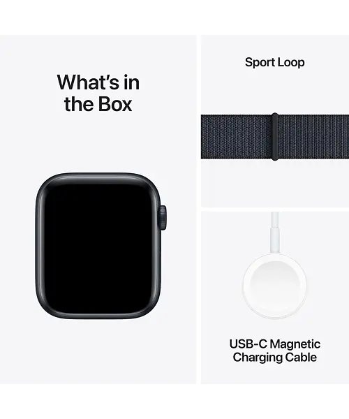 Apple Watch SE (2024) GPS+Cellular 44mm Midnight Aluminium Case with Ink Sport Loop