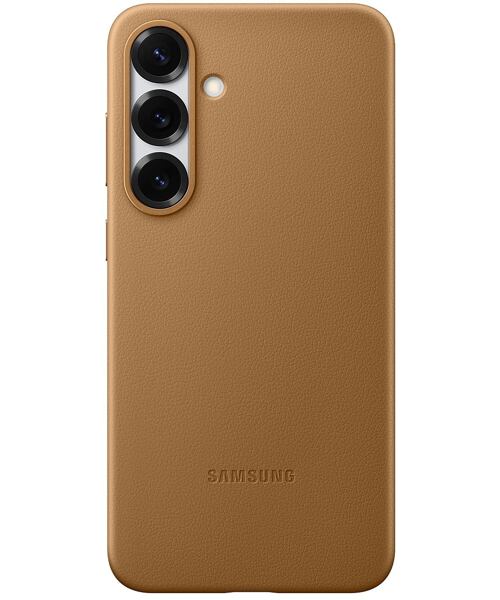 Samsung Ochranný kryt z veganské kůže pro Galaxy S25+ Gold