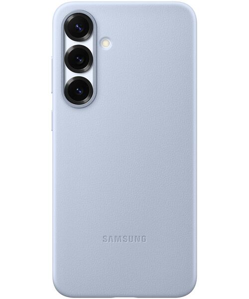 Samsung Ochranný kryt z veganské kůže pro Galaxy S25+ Light Blue