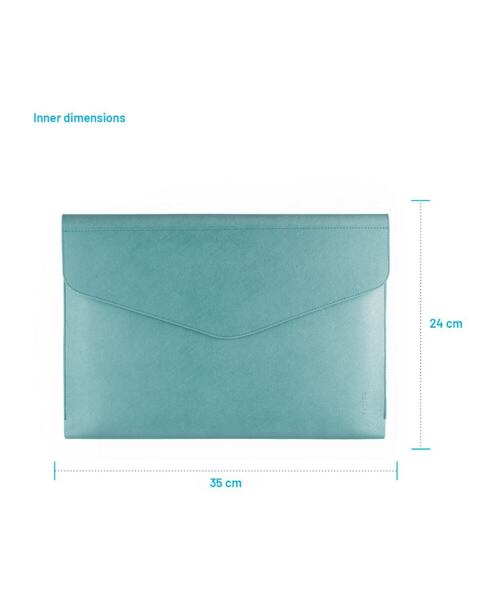 Pouzdro FIXED Siena pro notebooky o úhlopříčce do 15,3", světle tyrkysové