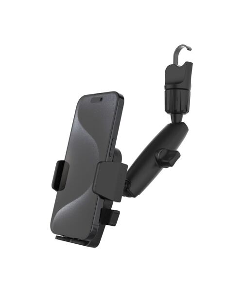 Univerzální držák do auta FIXED Iconiq Mirror s nohou na zpětné zrcátko, černý