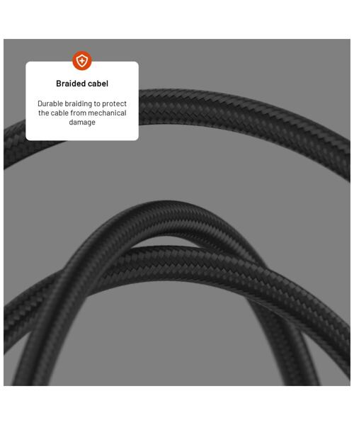 Nabíjecí a datový kabel FIXED s displejem s konektory USB-C/USB-C a podporou PD, 1.2m, USB 2.0, 100W