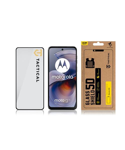 Tactical Glass Shield 5D sklo pro Motorola G55 Black