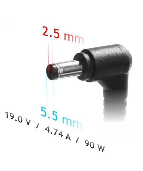 Akyga Nabíječka na notebook 19V/4.74A/90W 5.5x2.5mm pro Asus/Toshiba