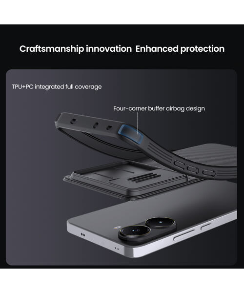 Nillkin CamShield PRO Magnetic Zadní Kryt pro Poco X7 Pro 5G Black