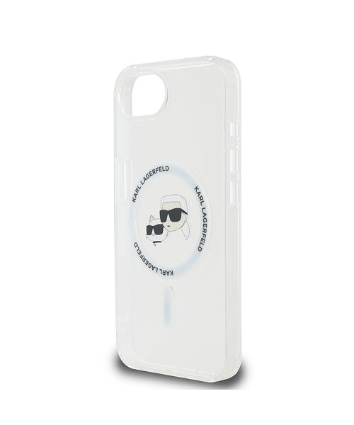 Karl Lagerfeld IML K&CH Heads Metal Frame MagSafe Zadní Kryt pro iPhone 16e Transparent