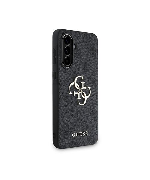 Guess PU 4G Metal Logo Zadní Kryt pro Samsung Galaxy A36 Grey