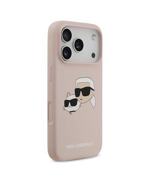 Karl Lagerfeld Liquid Silicone Double Heads MagSafe Zadní Kryt pro iPhone 17 Pro Pink