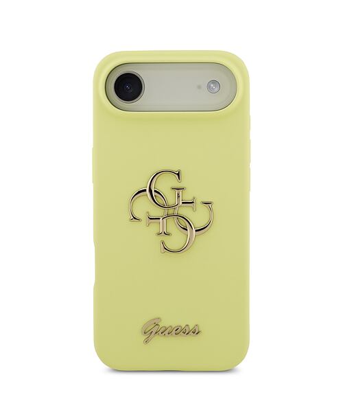 Guess Liquid Silicone 4G Metal Logo Zadní Kryt pro iPhone Air Yellow