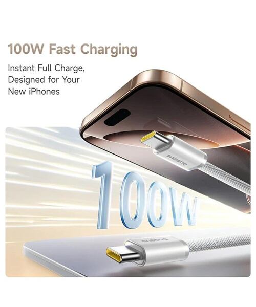 Baseus Dynamic 4 Pro Series Datový Kabel USB-C - USB-C 100W 1m Moon White