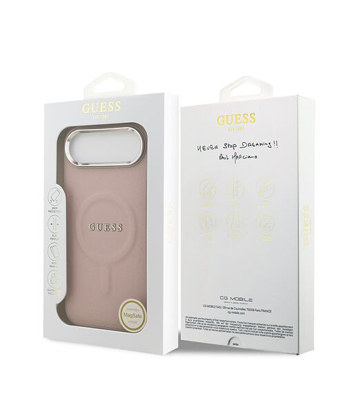 Guess PU Saffiano MagSafe Zadní Kryt pro iPhone Air Pink