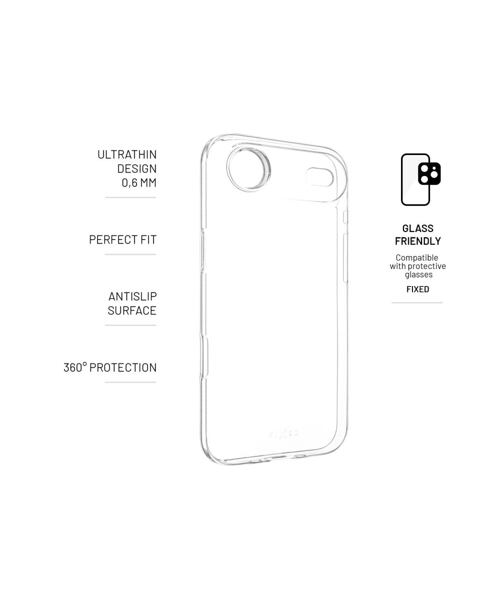 Ultratenký TPU gelový kryt FIXED Story Slim pro Apple iPhone Air, 0,6 mm, čirý