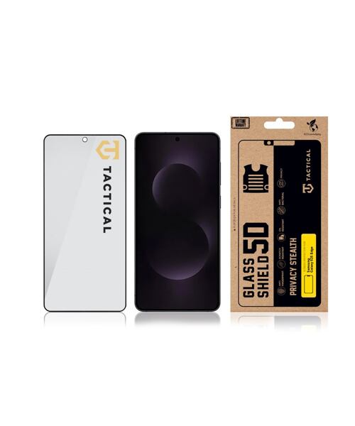 Tactical Glass Shield Privacy Stealth 5D sklo pro Samsung Galaxy S25 Edge Black