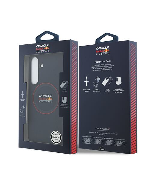 Red Bull PU Leather Red Ring MagSafe Zadní Kryt pro Samsung Galaxy S25 FE Navy