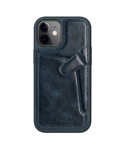 Nillkin Aoge kožený kryt pro iPhone 12 mini - modrá
