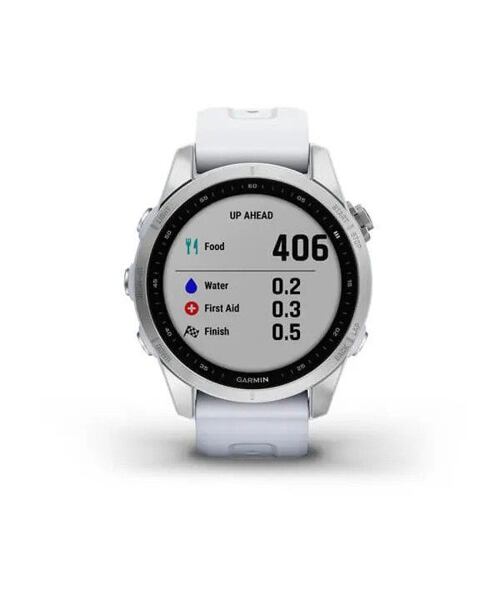 Garmin Fenix 7S Silver Whitestone Band