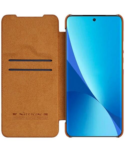 Qin book pouzdro pro Xiaomi 12 Lite (Nillkin) Hnědá