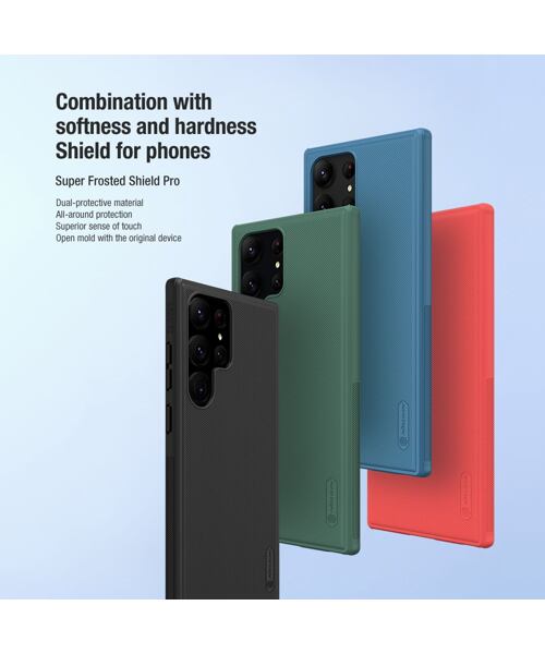 Nillkin Super Frosted PRO Zadní Kryt pro Samsung Galaxy S23 Ultra Red