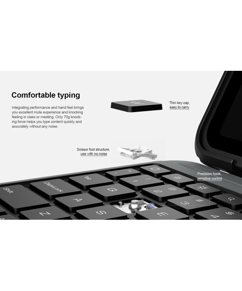 Nillkin Bumper Combo Keyboard Case pro iPad Air 4/5/10.9 2020/11 2024/2025/Pro 11 2020/2021/2022 Bla