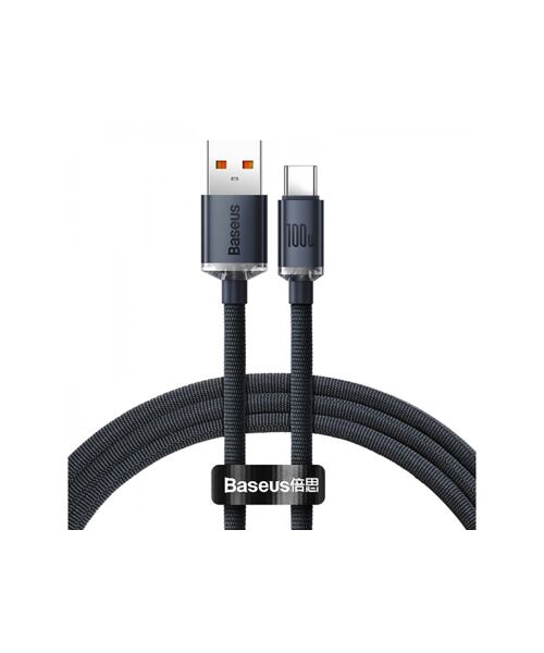 Baseus CAJY000401 Crystal Shine Series Datový Kabel USB - USB-C 100W 1,2m Black