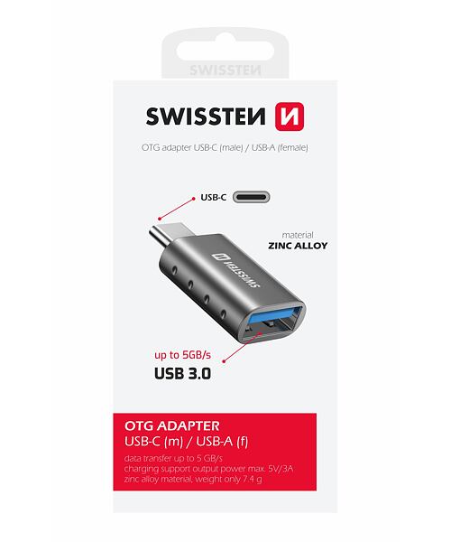 SWISSTEN OTG ADAPTER USB-C(M)/USB-A(F)