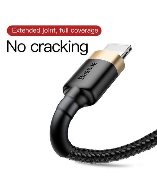 Baseus datový kabel Cafule Lightning 1m 2,4A zlato-černý