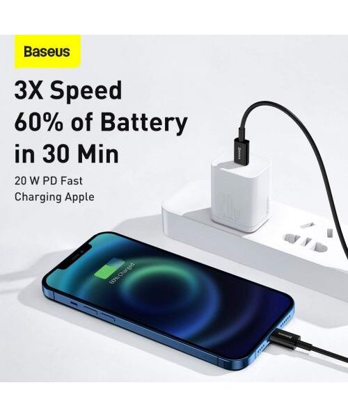 Baseus CATLYS-A01 Superior Fast Charging Datový Kabel USB-C to Lightning  20W 1m Black