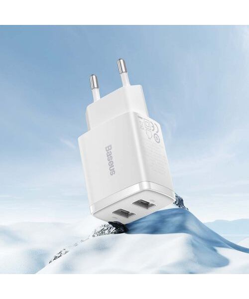 Baseus CCXJ010202 Compact Nabíječka 2xUSB 10,5W White