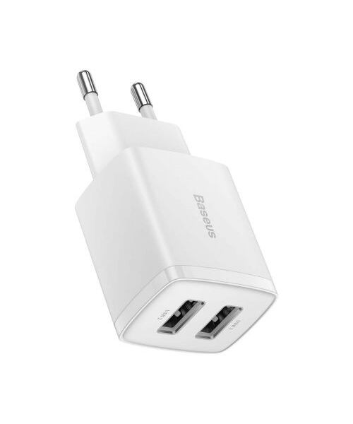 Baseus CCXJ010202 Compact Nabíječka 2xUSB 10,5W White
