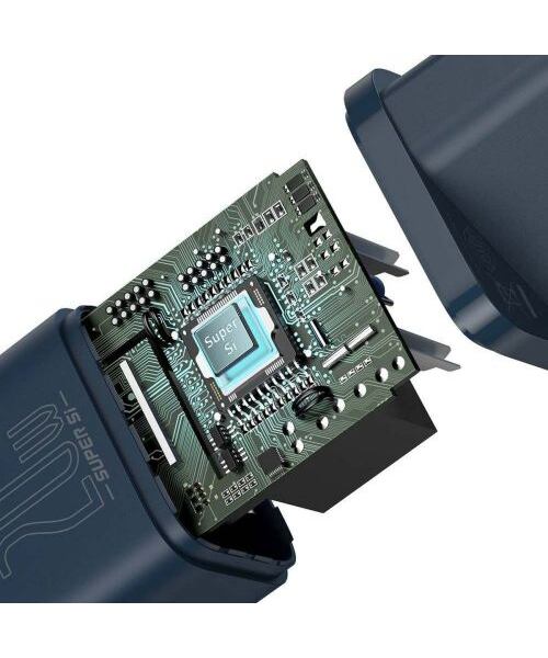 Baseus Travel Charger set Super Si 1C QC (With Simple Wisdom Cable Type-C to Lightning 1m) 20W EU Bl