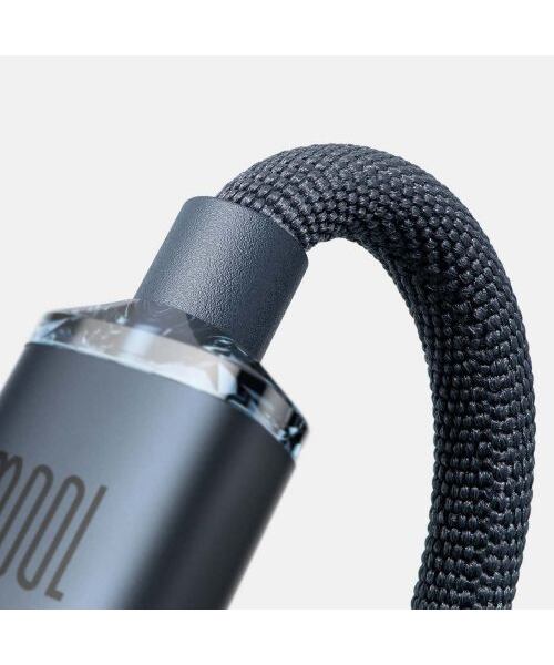 Baseus CAJY000601 Crystal Shine Series Datový Kabel USB-C - USB-C 100W 1,2m Black