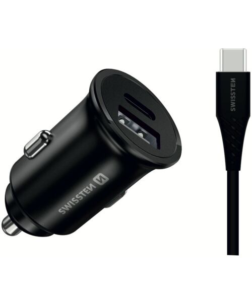 SWISSTEN CL PRO SAMSUNG SUPER FAST CHARGING 25W + KABEL USB-C/USB-C 1,2 M BLACK