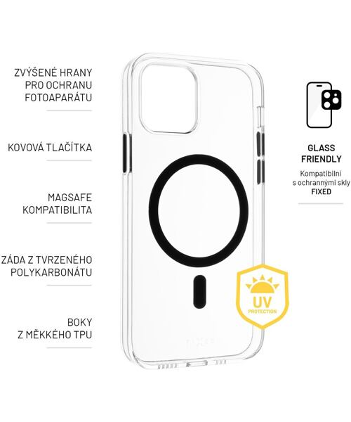 Zadní kryt FIXED MagPurity s podporou Magsafe pro Apple iPhone 14 Pro, čirý