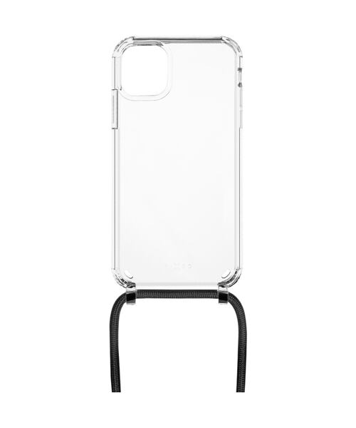 Pouzdro FIXED Pure Neck s černou šňůrkou na krk pro Apple iPhone 11