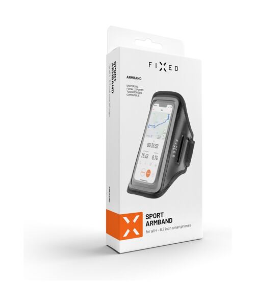 Sportovní pouzdro na ruku FIXED Armband, pro smartphony až 6.7", černý