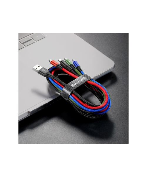 Baseus CA1T4-A01 Fast 4in1 Kabel 2x Lightning, USB-C, MicroUSB 3.5A 1.2m Black