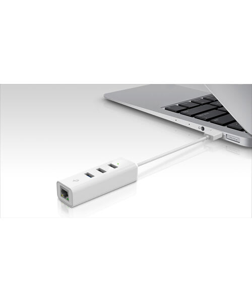 TP-Link UE330 USB 3.0 3-portový USB hub & gigabitový ethernet adaptér