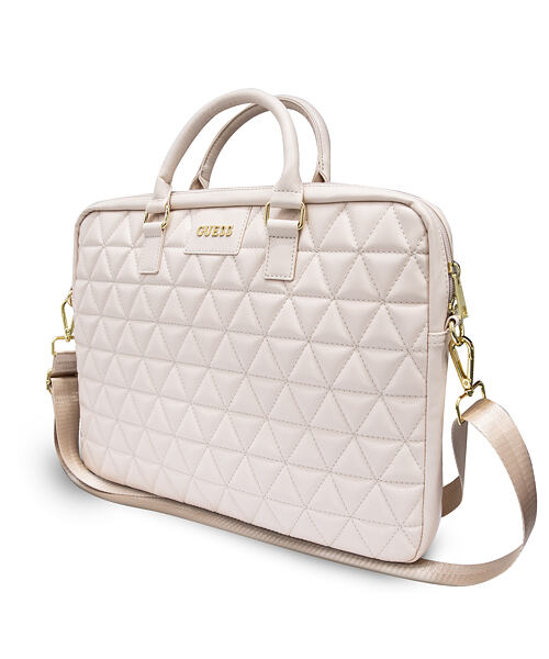 Guess Quilted Taška pro Notebook 15" Pink