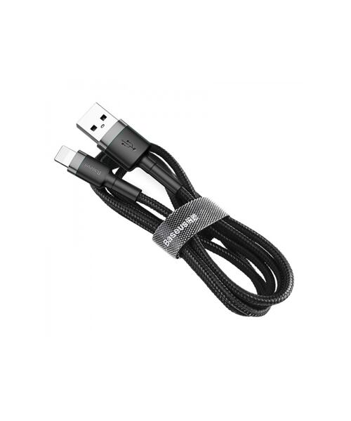 Baseus datový kabel Cafule Lightning 0,5m 2,4A šedo-černý